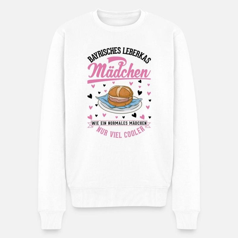 Leberkas Mädchen Leberkäse Fleischkäse - Männer Premium Bio Pullover - Weiß