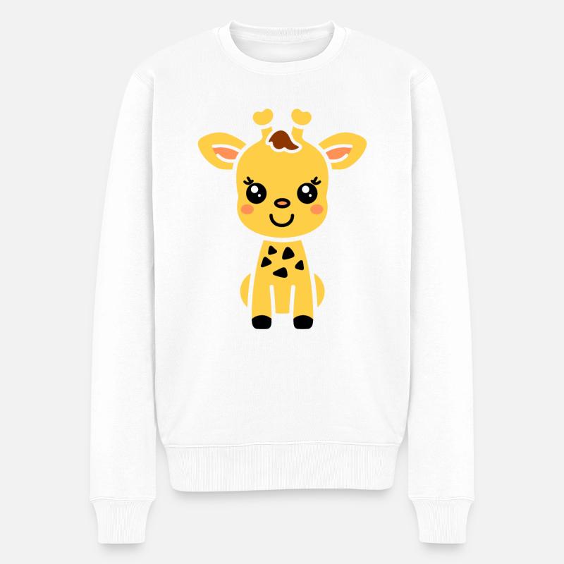 Humour petit bébé girafe - Pull Premium bio Homme - blanc