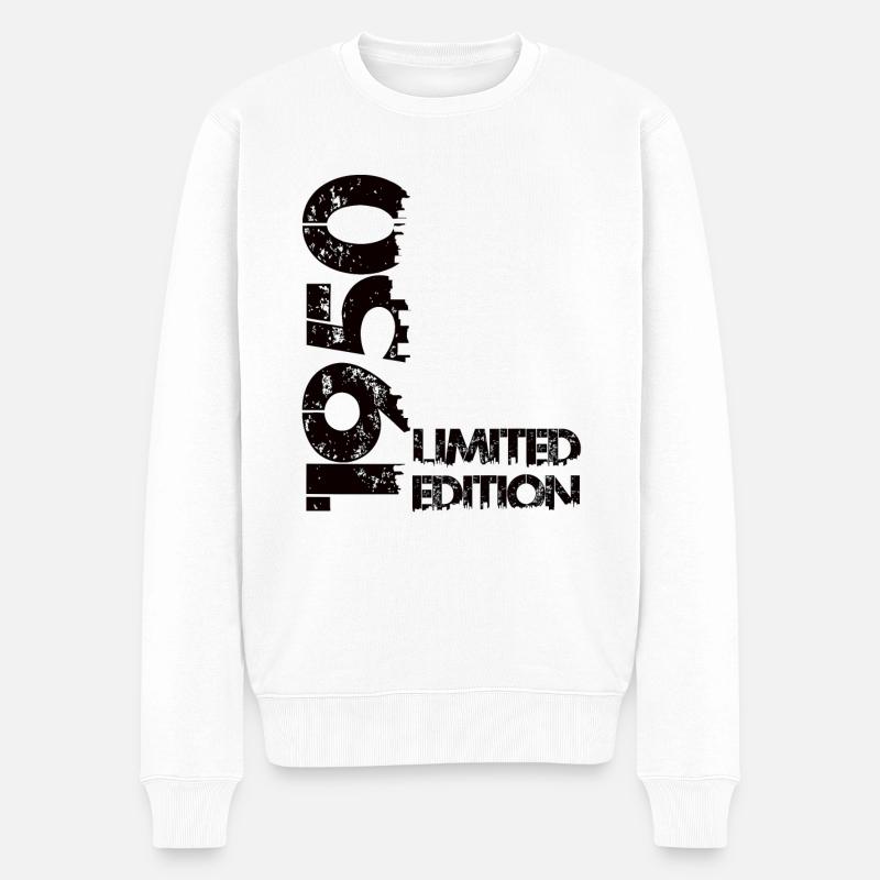 Limited Edition 1950 - Männer Premium Bio Pullover - Weiß