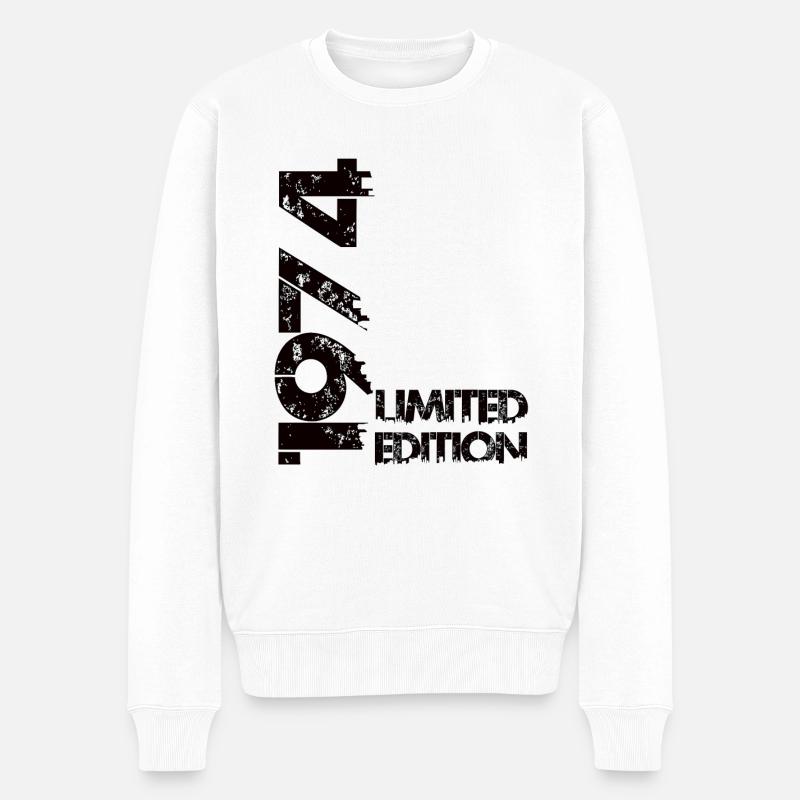 Limited Edition 1974 - Männer Premium Bio Pullover - Weiß