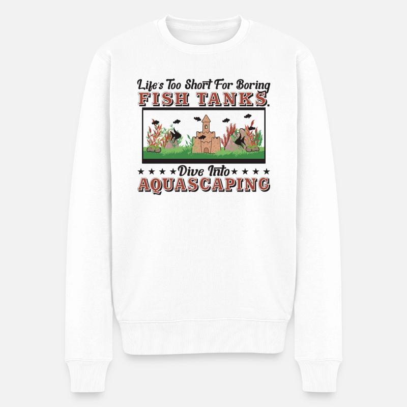Plongez dans l’aquascaping ! - Pull Premium bio Homme - blanc