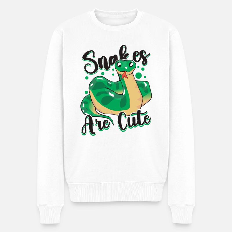 Les serpents sont mignons - Pull Premium bio Homme - blanc