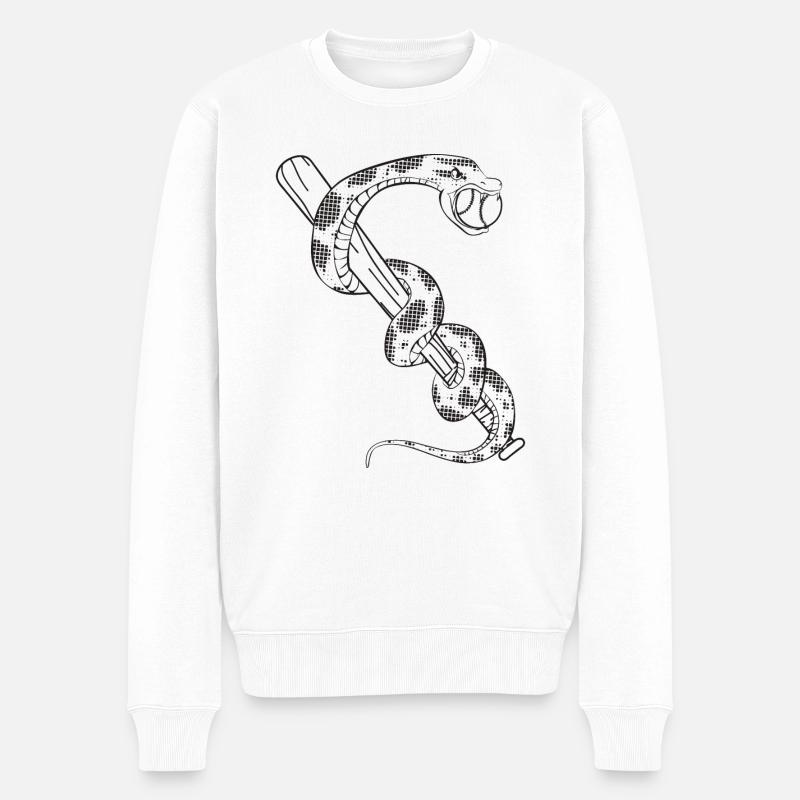 Serpent - Pull Premium bio Homme - blanc