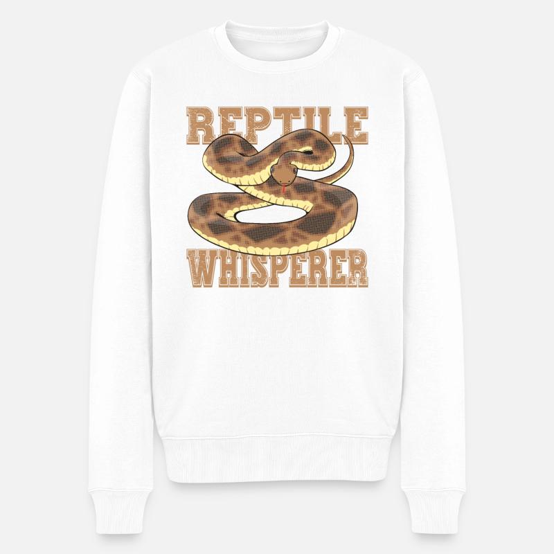 Chuchoteur de reptiles - Pull Premium bio Homme - blanc