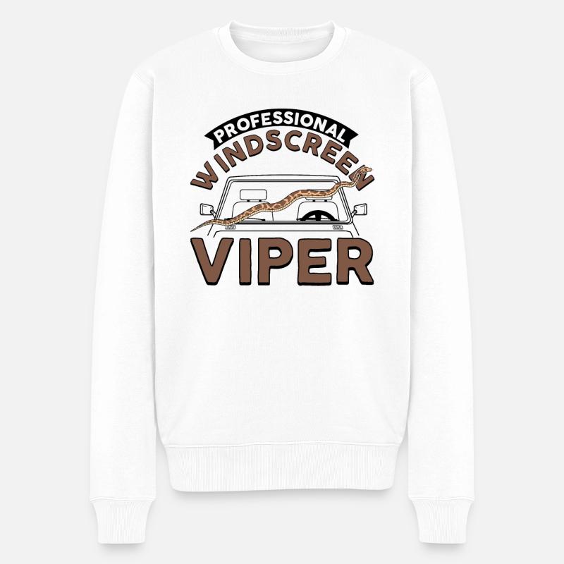 Pare-brise professionnel Viper - Pull Premium bio Homme - blanc