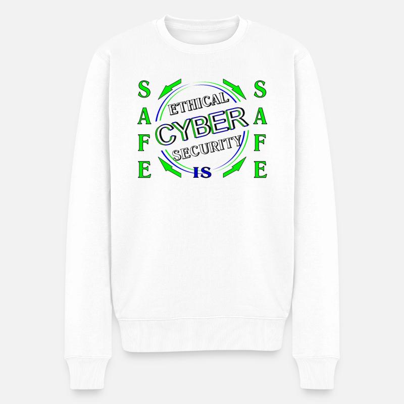 Ethical Cyber Security SAFE - Männer Premium Bio Pullover - Weiß