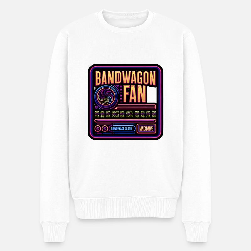 Bandwagon Fan 12 - Männer Premium Bio Pullover - Weiß