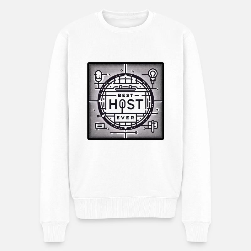 Best Host Ever 24 - Männer Premium Bio Pullover - Weiß