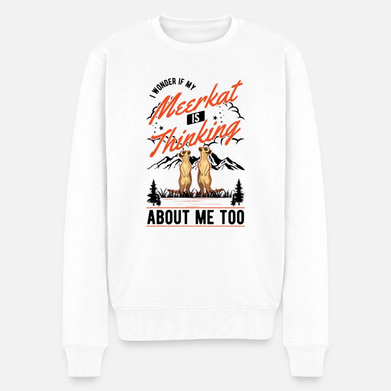 Erdmännchen Surikat Meerkat - Pull Premium bio Homme - blanc