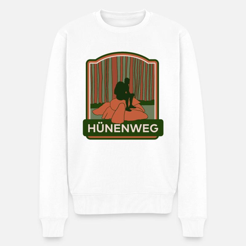 Hünenweg - Männer Premium Bio Pullover - Weiß