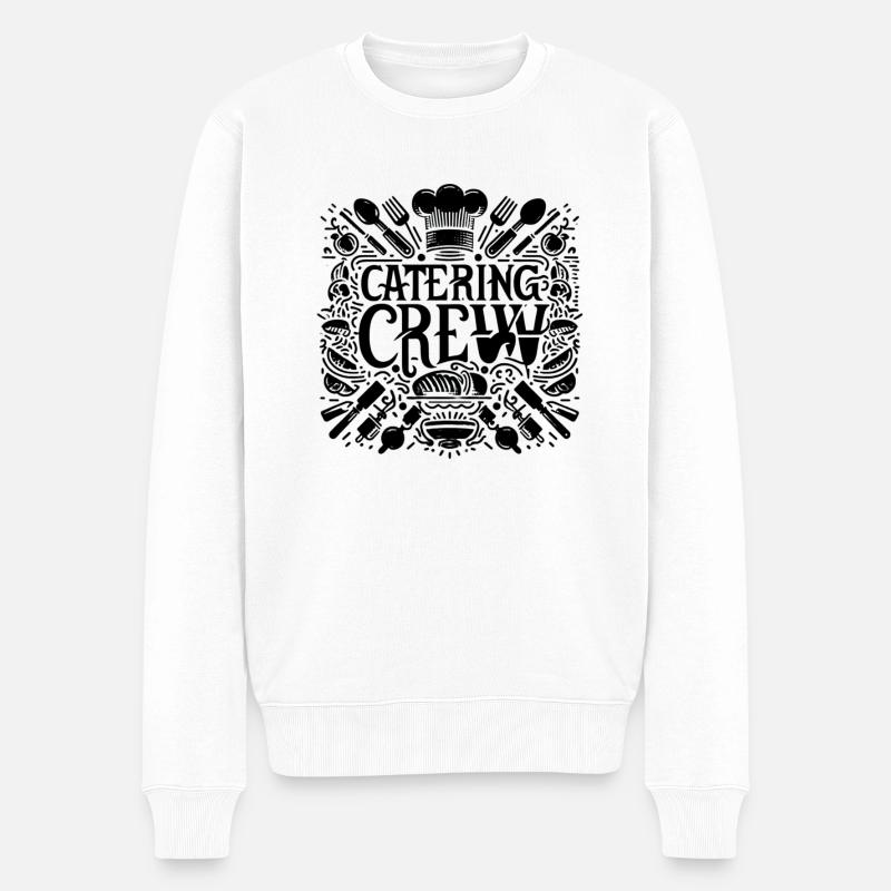 Équipe de restauration 9 - Pull Premium bio Homme - blanc