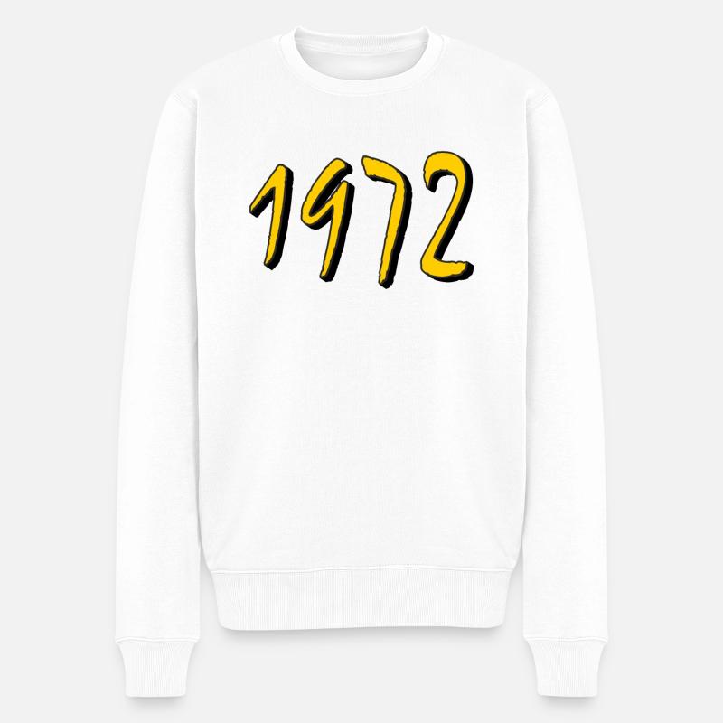 ANNÉE D’ANNIVERSAIRE 1972 - Pull Premium bio Homme - blanc
