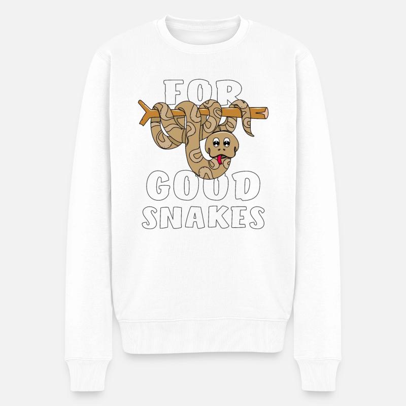 POUR LES BONS SERPENTS - Pull Premium bio Homme - blanc