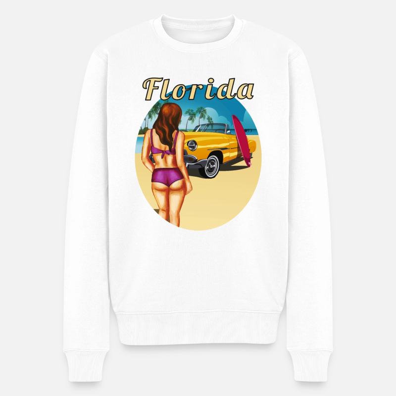 Floride - Pull Premium bio Homme - blanc