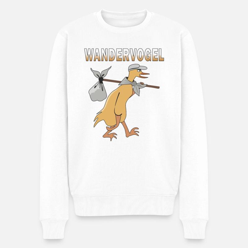 WANDERVOGEL - Männer Premium Bio Pullover - Weiß