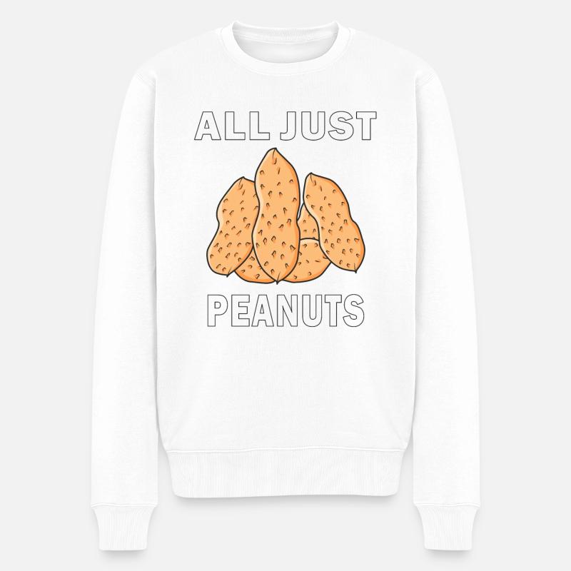 CACAHUÈTES - Pull Premium bio Homme - blanc