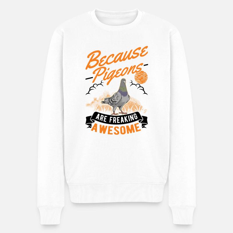 Tauben Taubenzucht Taubenzüchter - Männer Premium Bio Pullover - Weiß