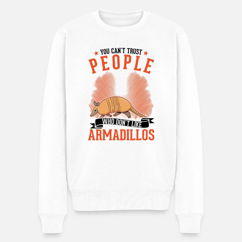 Armadillo Geschenk Gürteltier - Männer Premium Bio Pullover - Weiß