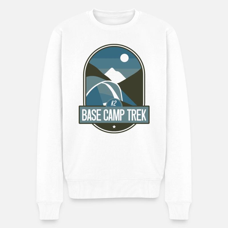 K2 Base Camp Trek - Männer Premium Bio Pullover - Weiß
