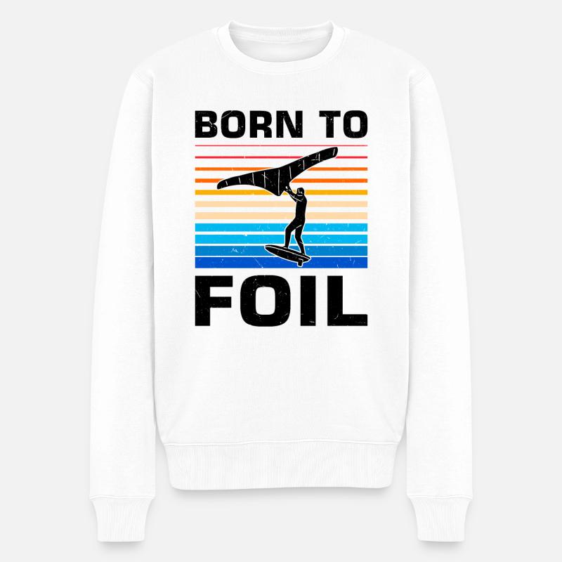 Wingsurfing Foil Wing Wing Boarding Wing Foiling - Pull Premium bio Homme - blanc