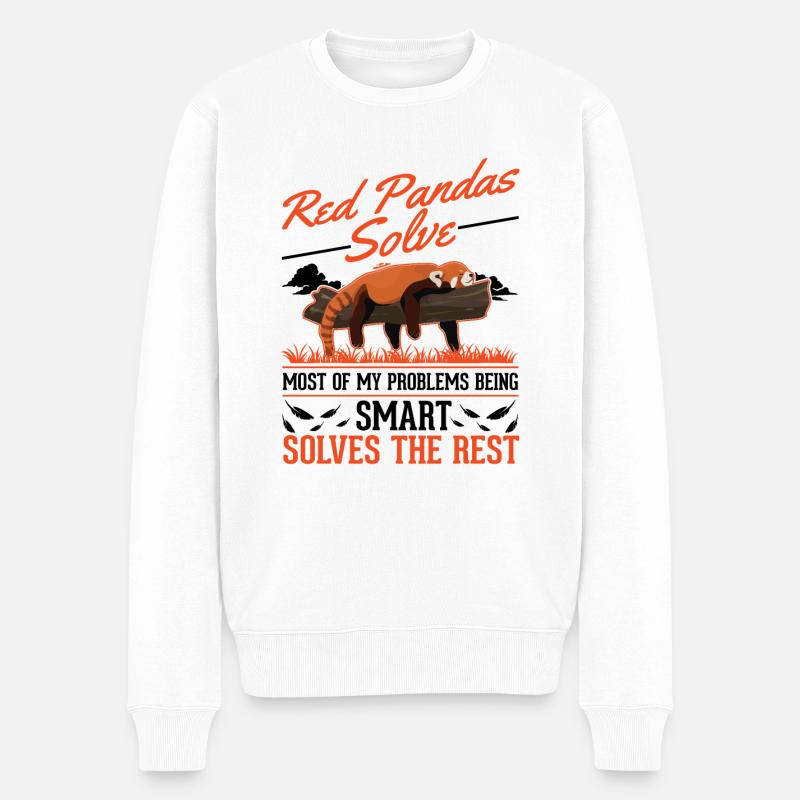 Cadeau Panda roux Panda roux - Pull Premium bio Homme - blanc