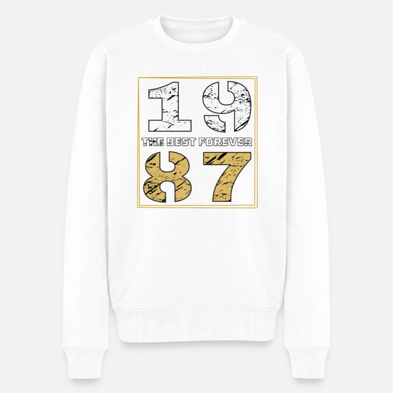 LE MEILLEUR POUR TOUJOURS 1987 - Pull Premium bio Homme - blanc