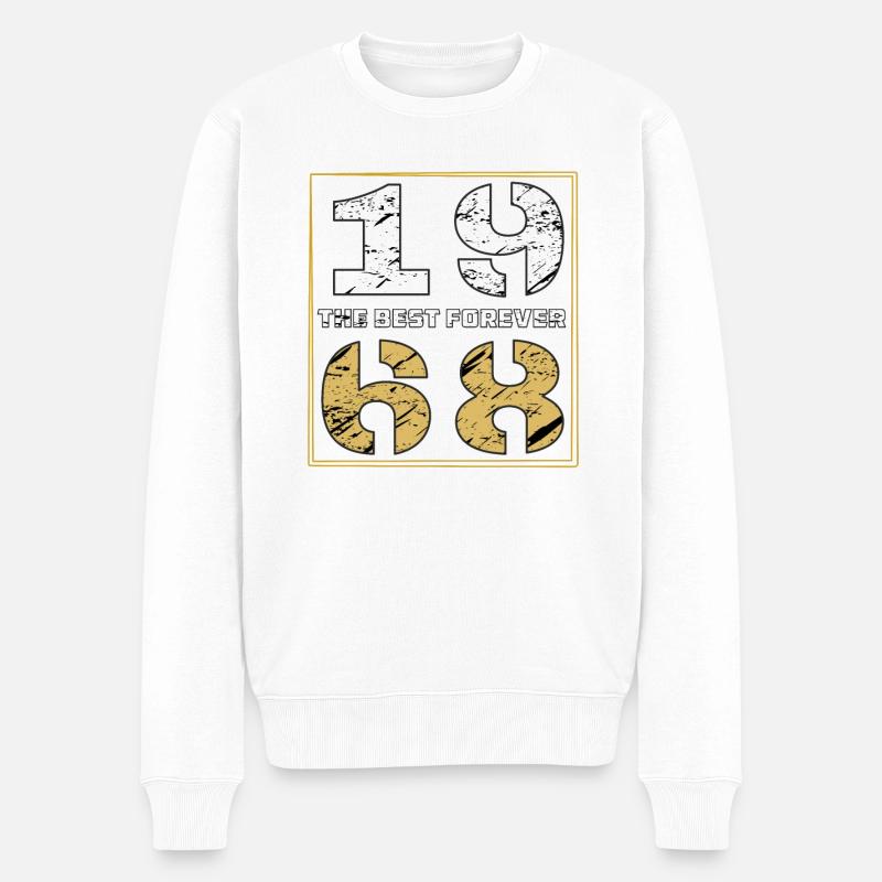 LE MEILLEUR POUR TOUJOURS 1968 - Pull Premium bio Homme - blanc