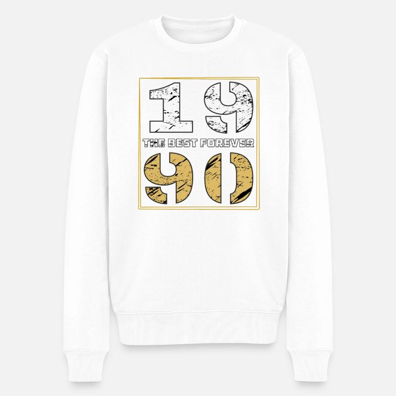 LE MEILLEUR POUR TOUJOURS 1990 - Pull Premium bio Homme - blanc