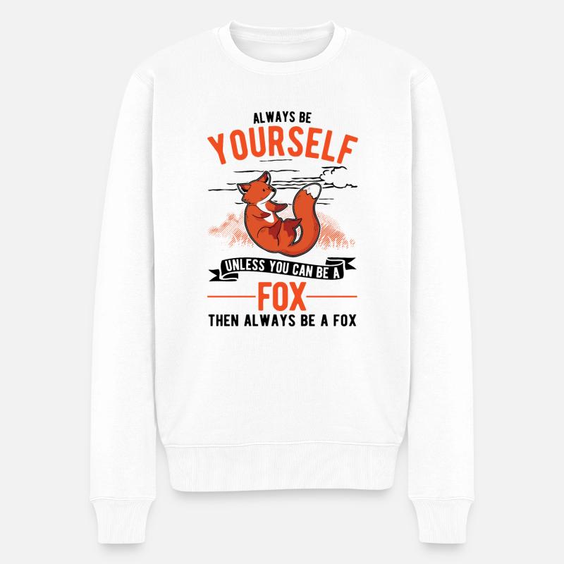 Renard Cadeau Renard Rouge - Pull Premium bio Homme - blanc