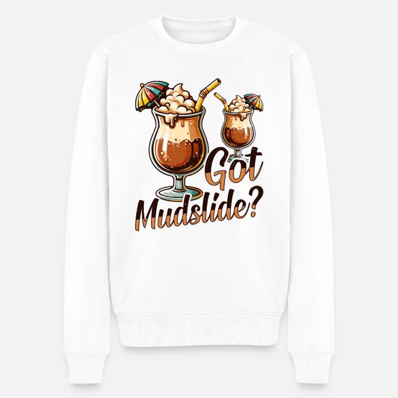 Mudslide Cocktail - Männer Premium Bio Pullover - Weiß
