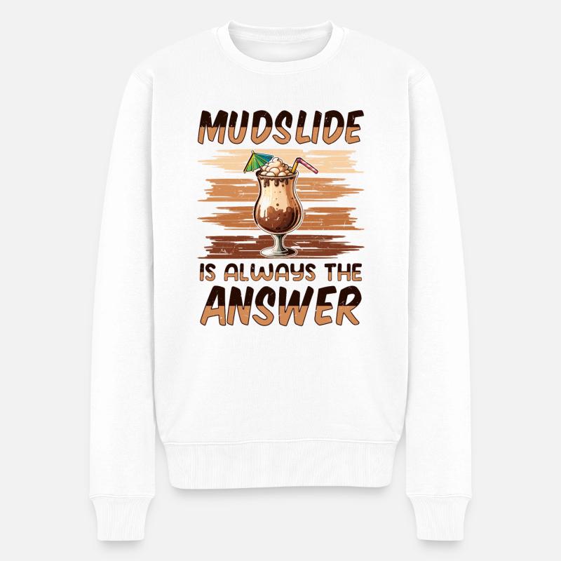 Mudslide Cocktail - Männer Premium Bio Pullover - Weiß