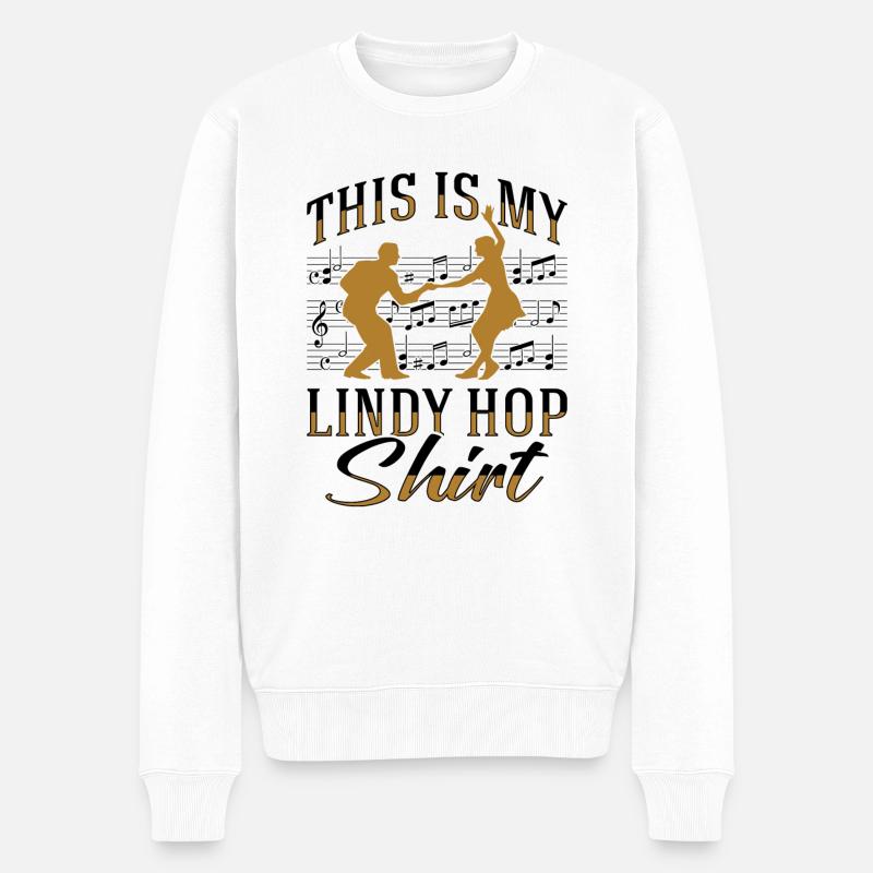 Lindy Hop Swing Dance - Männer Premium Bio Pullover - Weiß