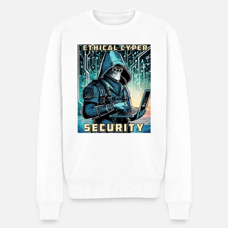 Cybersécurité éthique - Pull Premium bio Homme - blanc