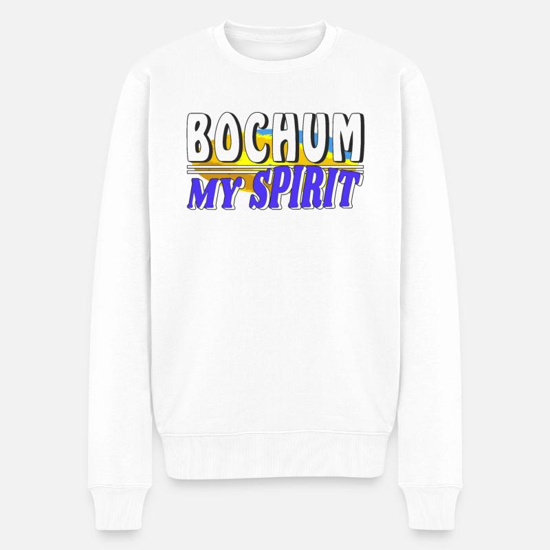 BOCHUM MON - Pull Premium bio Homme - blanc