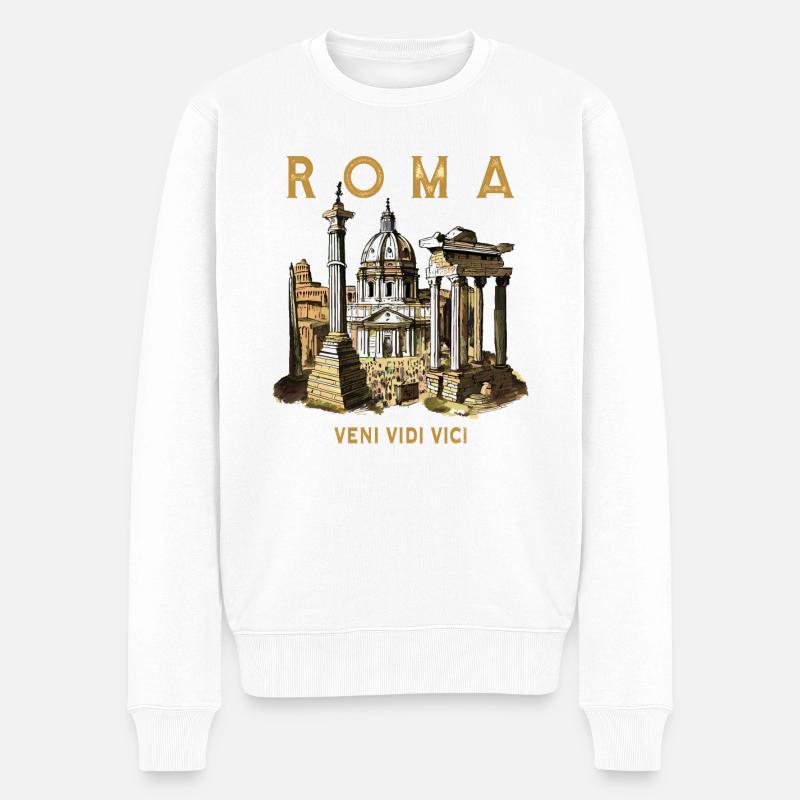 ROMA VENI VIDI VICI - Pull Premium bio Homme - blanc