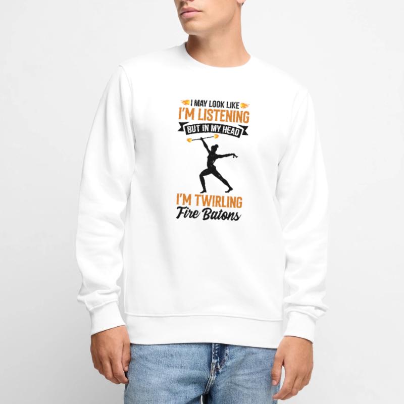 Fire Baton Fire Dance Fire Dancer Fire Dancer Men's Premium Organic Jumper
