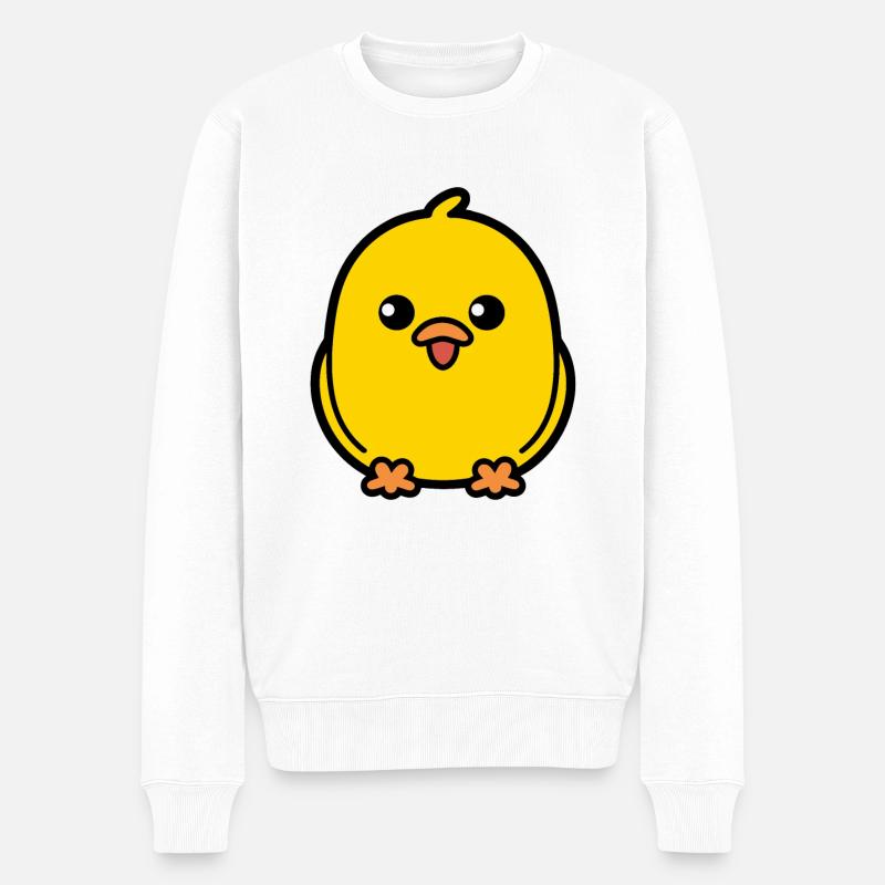 Küken - Männer Premium Bio Pullover - Weiß