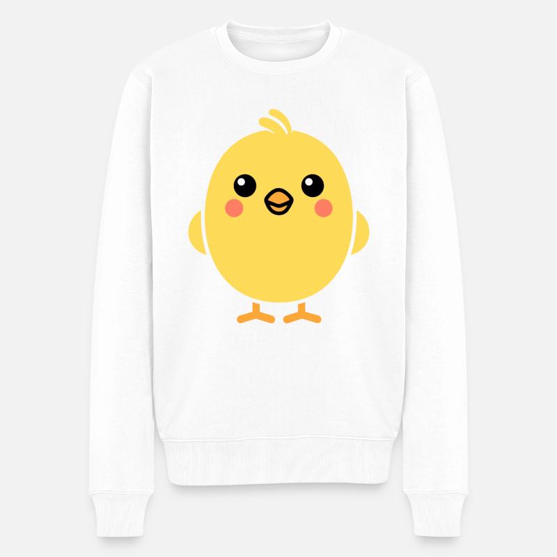 poussin - Pull Premium bio Homme - blanc