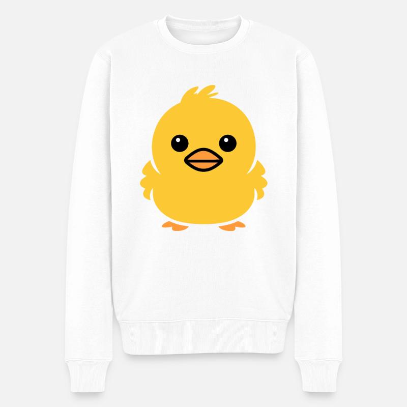 Küken - Männer Premium Bio Pullover - Weiß