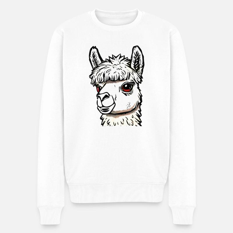 QUARTIER D’ALPAKA - Pull Premium bio Homme - blanc