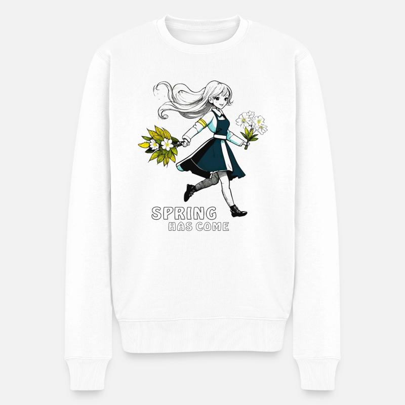 MME BLUMEN EST ARRIVÉE - Pull Premium bio Homme - blanc
