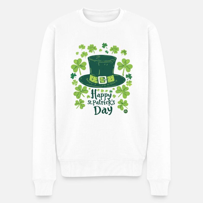 Chapeau de trèfle - Pull Premium bio Homme - blanc