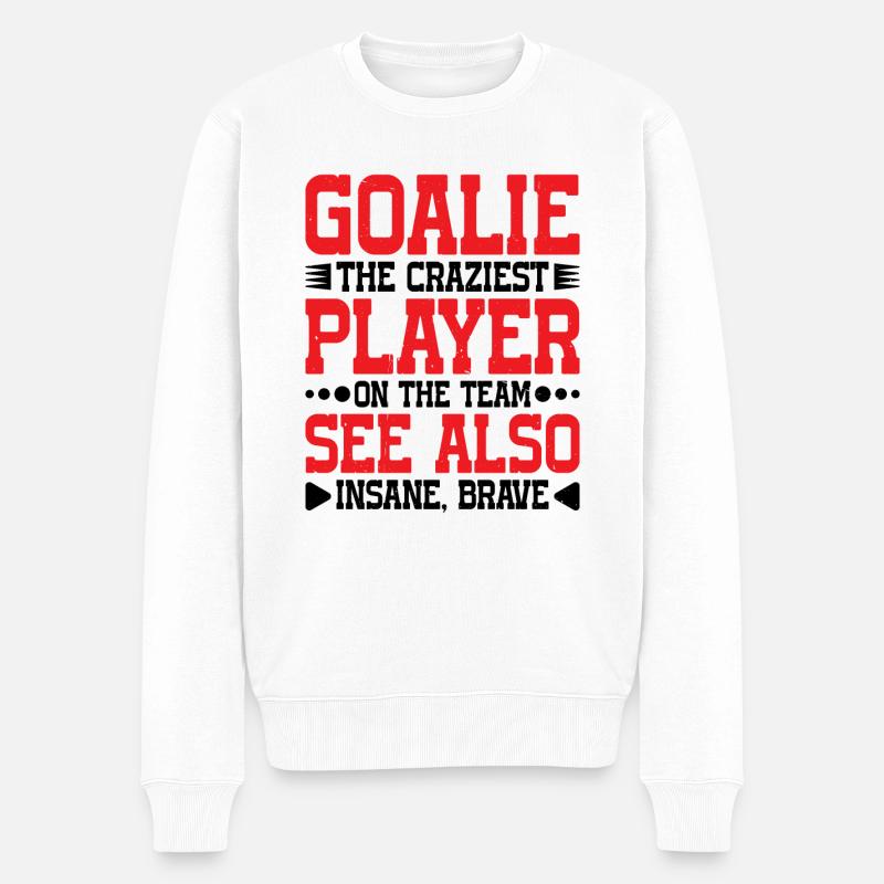 Goalie Gear Goalkeeper Definition 12 - Männer Premium Bio Pullover - Weiß
