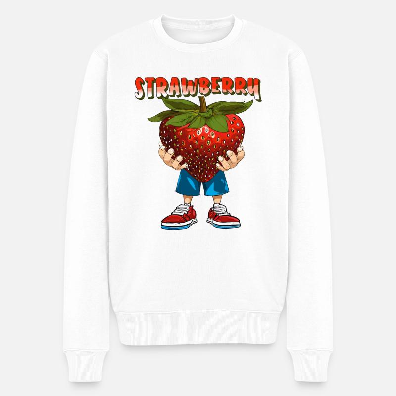 FRAISE ERDBEERE - Pull Premium bio Homme - blanc