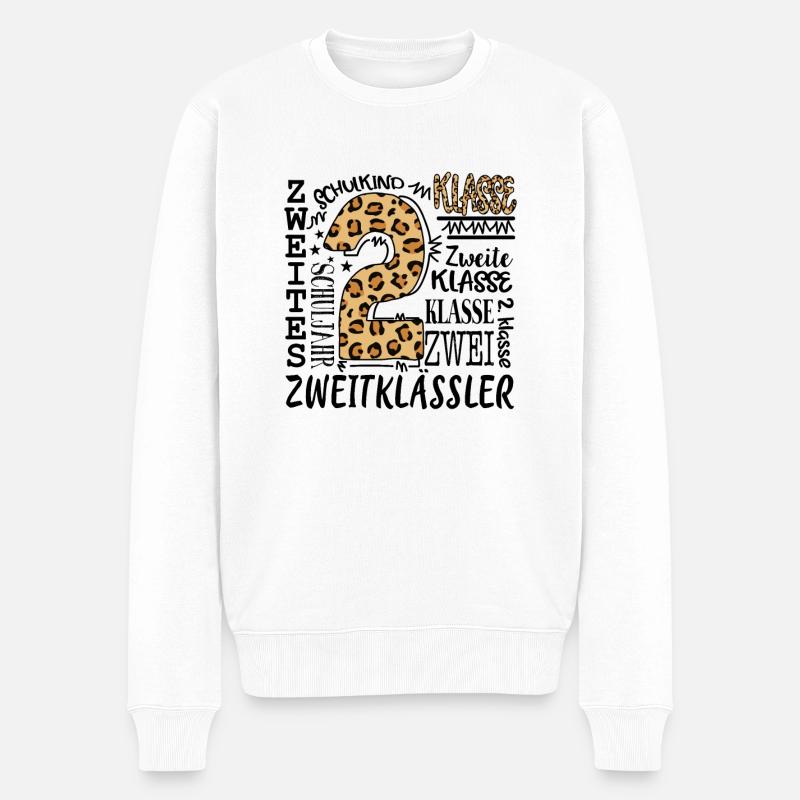 2. Klasse - Männer Premium Bio Pullover - Weiß