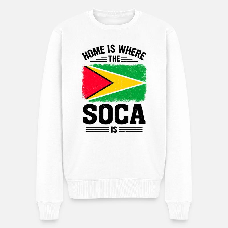 Soca Dance Guyana - Männer Premium Bio Pullover - Weiß