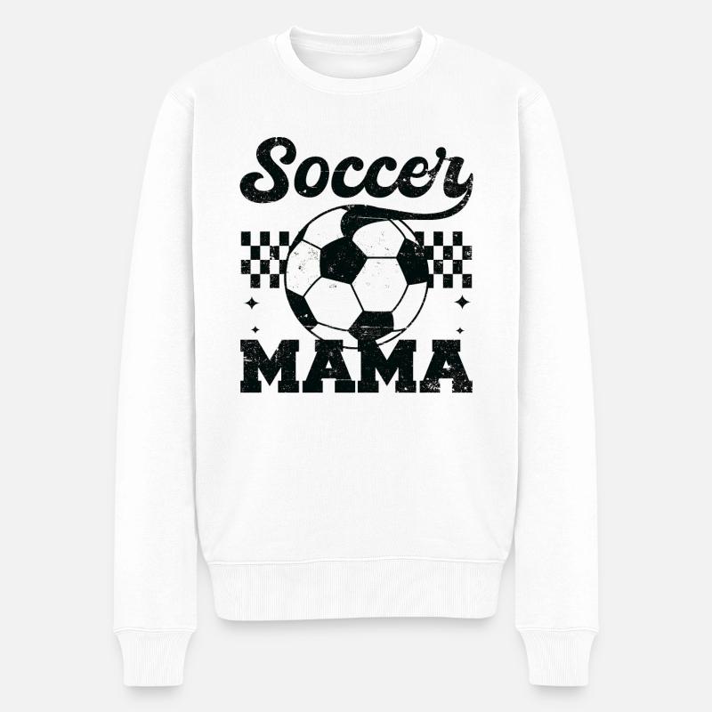 Fußball Mama Verzweifelt Muttertag Mama - Männer Premium Bio Pullover - Weiß