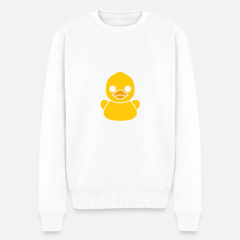 humour canard - Pull Premium bio Homme - blanc