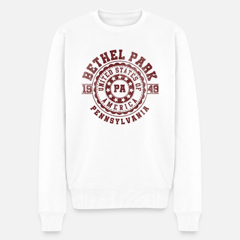 Bethel Park, Pennsylvanie | Pennsylvanie - & Cadeau - Pull Premium bio Homme - blanc