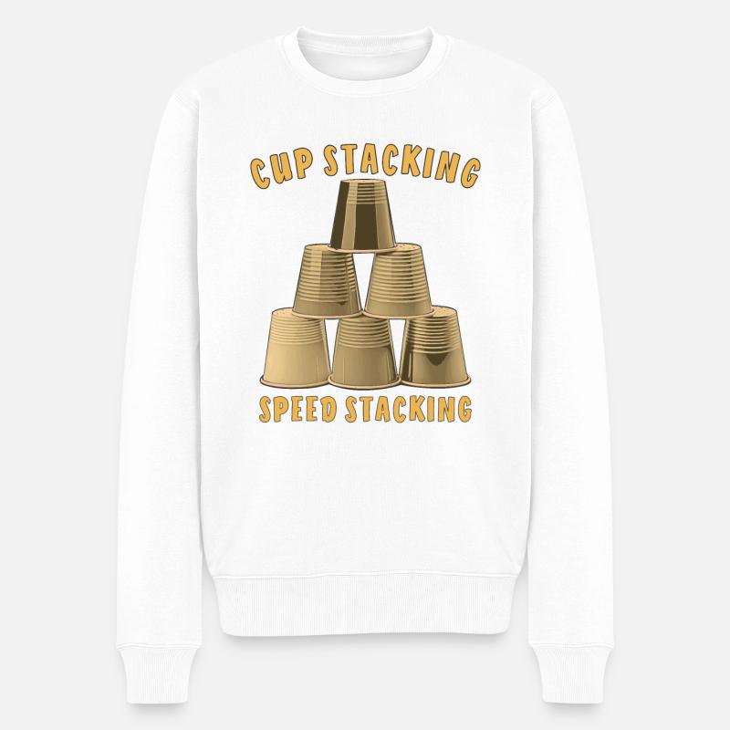 EMPILAGE DE GOBELETS SPEED STACKING - Pull Premium bio Homme - blanc